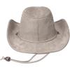 imageCC Faux Suede Cowboy Hat wChin StrapBurnt Logo Faux Suedegrey
