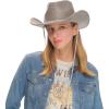 imageCC Faux Suede Cowboy Hat wChin StrapBurnt Logo Faux Suedegrey