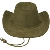 imageCC Faux Suede Cowboy Hat wChin StrapBurnt Logo Faux Suedeolive