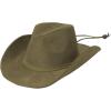 imageCC Faux Suede Cowboy Hat wChin StrapBurnt Logo Faux Suedeolive