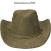 imageCC Faux Suede Cowboy Hat wChin StrapBurnt Logo Faux Suedeolive