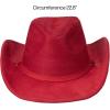 imageCC Faux Suede Cowboy Hat wChin StrapBurnt Logo Faux Suedered