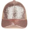 imageCC Glitter Sequin Baseball Cap with MeshGritterrose Gold