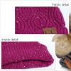 imageCC Hatsandscarf Exclusives Unisex Solid Ribbed Beanie with Pom HAT43A Brioche Cable Patternburgundy