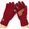 imageCC Hatsandscarf Exclusives Unisex Solid Ribbed Beanie with Pom HAT43A Gift Setburgundy
