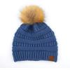 imageCC Hatsandscarf Exclusives Unisex Solid Ribbed Beanie with Pom HAT43A Gift Setdkdenim