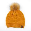 imageCC Hatsandscarf Exclusives Unisex Solid Ribbed Beanie with Pom HAT43A Gift Setmustard