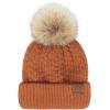 imageCC Hatsandscarf Exclusives Unisex Solid Ribbed Beanie with Pom HAT43A Smocking Stitch Patternltcinnamon