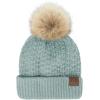 imageCC Hatsandscarf Exclusives Unisex Solid Ribbed Beanie with Pom HAT43A Smocking Stitch Patternwinter Mint