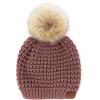 imageCC Hatsandscarf Exclusives Unisex Solid Ribbed Beanie with Pom HAT43A Waffle Stitch Patterncoco Berry