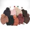 imageCC Hatsandscarf Exclusives Unisex Solid Ribbed Beanie with Pom HAT43Arose