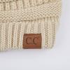imageCC Hatsandscarf Exclusives Unisex Solid Ribbed Beanie with Pom HAT43Beige