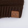 imageCC Hatsandscarf Exclusives Unisex Solid Ribbed Beanie with Pom HAT43Brown