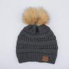 imageCC Hatsandscarf Exclusives Unisex Solid Ribbed Beanie with Pom HAT43Dark Melange Grey Amazon