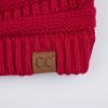 imageCC Hatsandscarf Exclusives Unisex Solid Ribbed Beanie with Pom HAT43Hot Pink