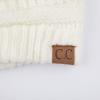 imageCC Hatsandscarf Exclusives Unisex Solid Ribbed Beanie with Pom HAT43Ivory
