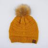 imageCC Hatsandscarf Exclusives Unisex Solid Ribbed Beanie with Pom HAT43Mustard