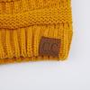 imageCC Hatsandscarf Exclusives Unisex Solid Ribbed Beanie with Pom HAT43Mustard
