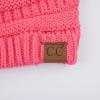 imageCC Hatsandscarf Exclusives Unisex Solid Ribbed Beanie with Pom HAT43Newcandypink
