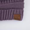 imageCC Hatsandscarf Exclusives Unisex Solid Ribbed Beanie with Pom HAT43Violet
