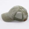 imageCC Hatsandscarf Exclusives Washed Distressed Cotton Denim Ponytail Hat Adjustable Baseball Cap BT12 BT13All Khaki