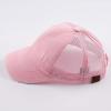 imageCC Hatsandscarf Exclusives Washed Distressed Cotton Denim Ponytail Hat Adjustable Baseball Cap BT12 BT13All Lt Pink