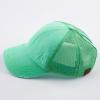 imageCC Hatsandscarf Exclusives Washed Distressed Cotton Denim Ponytail Hat Adjustable Baseball Cap BT12 BT13All Mint