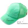 imageCC Hatsandscarf Exclusives Washed Distressed Cotton Denim Ponytail Hat Adjustable Baseball Cap BT12 BT13All Mint