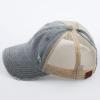 imageCC Hatsandscarf Exclusives Washed Distressed Cotton Denim Ponytail Hat Adjustable Baseball Cap BT12 BT13Grey