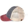 imageCC Hatsandscarf Exclusives Washed Distressed Cotton Denim Ponytail Hat Adjustable Baseball Cap BT12 BT13NavyBurgundy