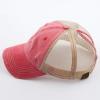 imageCC Hatsandscarf Exclusives Washed Distressed Cotton Denim Ponytail Hat Adjustable Baseball Cap BT12 BT13Red