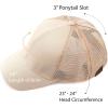 imageCC Hatsandscarf Ponytail caps Messy Buns Trucker Plain Baseball Cap BT6Beige