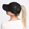 imageCC Hatsandscarf Ponytail caps Messy Buns Trucker Plain Baseball Cap BT6Black