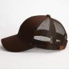 imageCC Hatsandscarf Ponytail caps Messy Buns Trucker Plain Baseball Cap BT6Brown