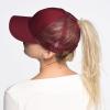 imageCC Hatsandscarf Ponytail caps Messy Buns Trucker Plain Baseball Cap BT6Burgundy
