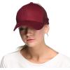 imageCC Hatsandscarf Ponytail caps Messy Buns Trucker Plain Baseball Cap BT6Burgundy