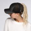 imageCC Hatsandscarf Ponytail caps Messy Buns Trucker Plain Baseball Cap BT6Glitterblack