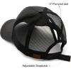 imageCC Hatsandscarf Ponytail caps Messy Buns Trucker Plain Baseball Cap BT6Glitterblack