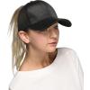 imageCC Hatsandscarf Ponytail caps Messy Buns Trucker Plain Baseball Cap BT6Glitterblack
