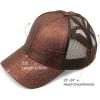 imageCC Hatsandscarf Ponytail caps Messy Buns Trucker Plain Baseball Cap BT6Glitterbronze