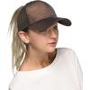 imageCC Hatsandscarf Ponytail caps Messy Buns Trucker Plain Baseball Cap BT6Glitterbronze