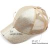 imageCC Hatsandscarf Ponytail caps Messy Buns Trucker Plain Baseball Cap BT6Glittergold