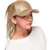 imageCC Hatsandscarf Ponytail caps Messy Buns Trucker Plain Baseball Cap BT6Glittergold