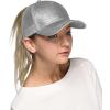 imageCC Hatsandscarf Ponytail caps Messy Buns Trucker Plain Baseball Cap BT6Glittergrey