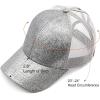 imageCC Hatsandscarf Ponytail caps Messy Buns Trucker Plain Baseball Cap BT6Glittergrey