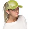 imageCC Hatsandscarf Ponytail caps Messy Buns Trucker Plain Baseball Cap BT6Glitterlime