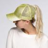 imageCC Hatsandscarf Ponytail caps Messy Buns Trucker Plain Baseball Cap BT6Glitterlime