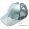 imageCC Hatsandscarf Ponytail caps Messy Buns Trucker Plain Baseball Cap BT6Glittermint