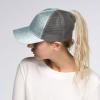 imageCC Hatsandscarf Ponytail caps Messy Buns Trucker Plain Baseball Cap BT6Glittermint