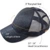 imageCC Hatsandscarf Ponytail caps Messy Buns Trucker Plain Baseball Cap BT6Glitternavy